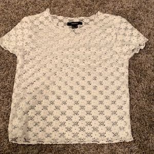 Forever 21 see-through floral crop top